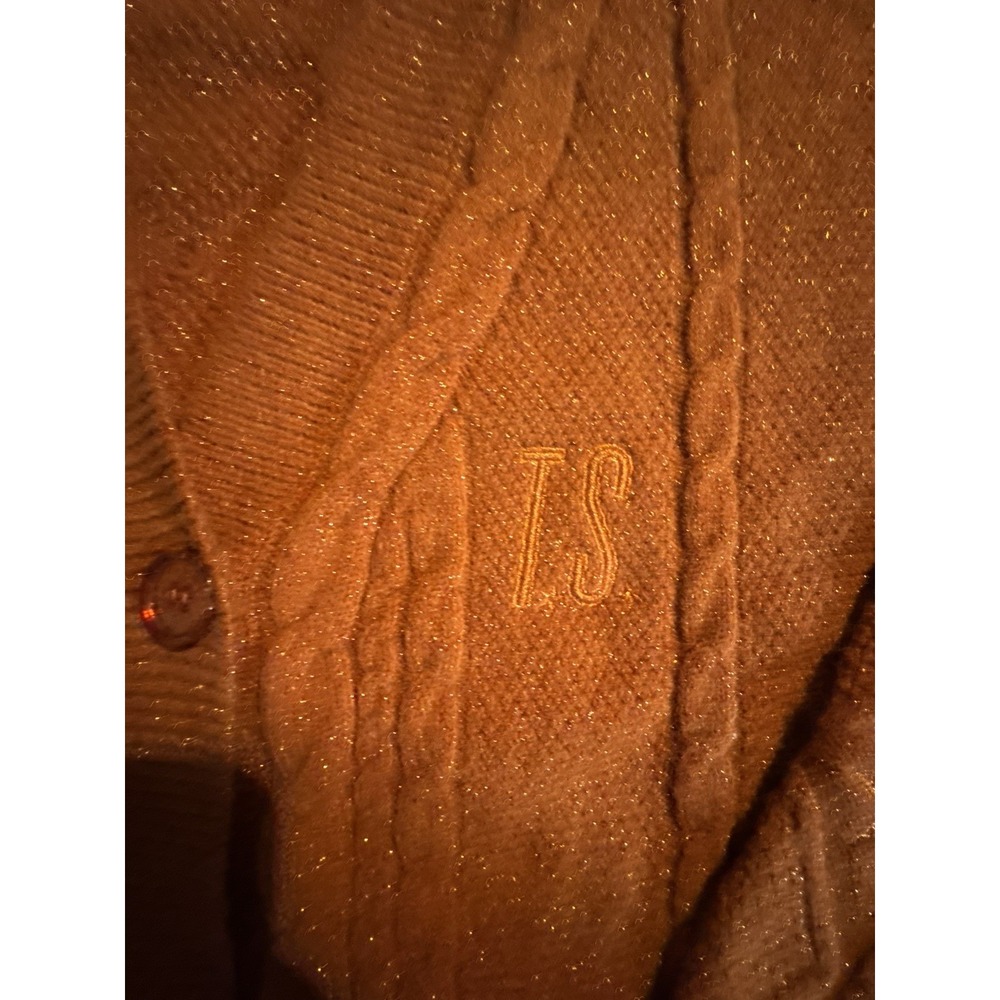 Taylor Swift Life of a Showgirl Glitter Cardigan Sweater Womens Size M/L Orange - Picture 2 of 8